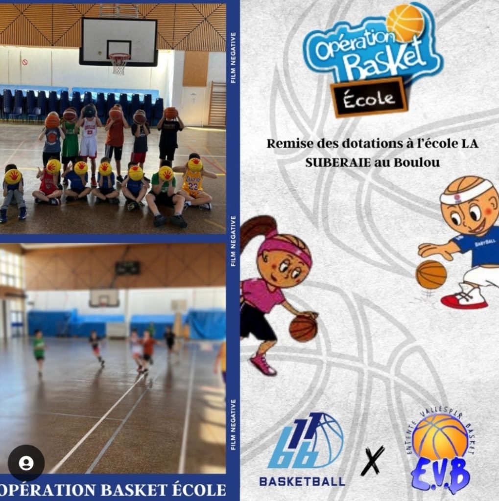 opération basket école OBE école La Suberaie au Boulou